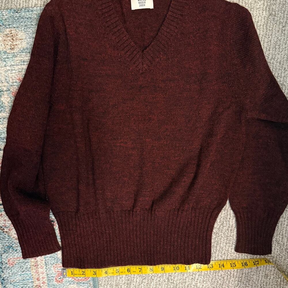 MARYAM NASSIR ZADEH – Annora Sweater Merlot Maroon - Large (New) - Picture 8 of 9